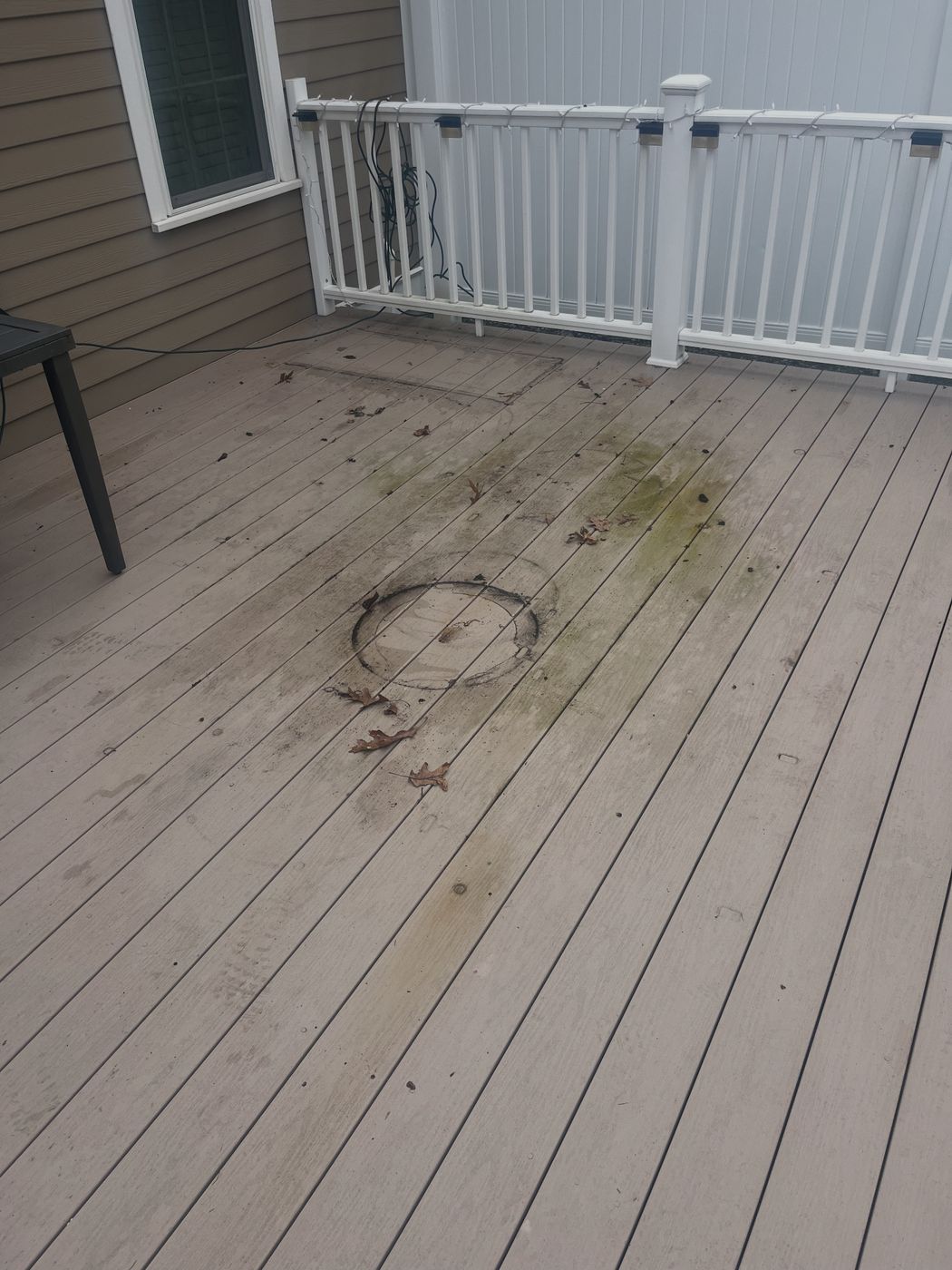 Deck before washing