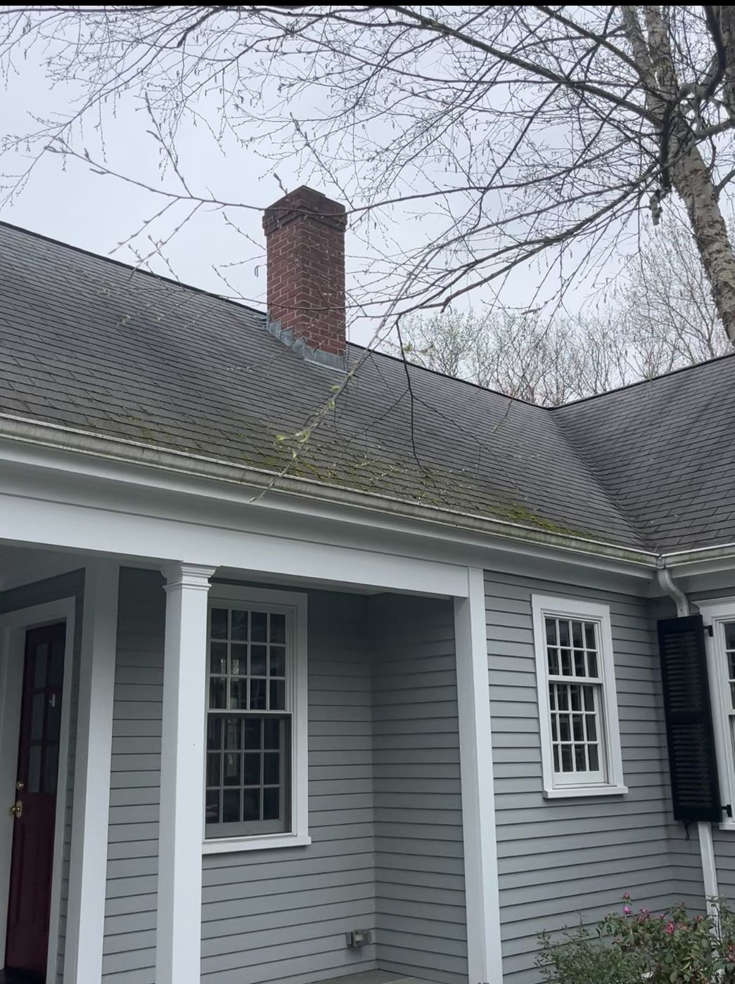 Roof before wash